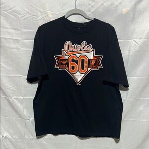 Majestic Orioles 60th Anniversary Black T-Shirt